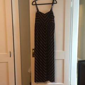 Black maxi with orange fuschia print | size 1